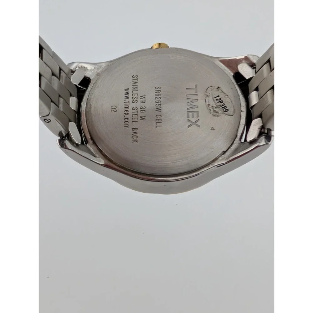 Timex Women 32mm Watch Two Tone Crystal Bezel T2P389 New Battery‎ 7.5
